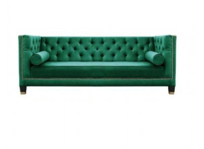 Green Chesterfield 3-SeaterTextile Modern Design Creative Furniture Sofa Fabric