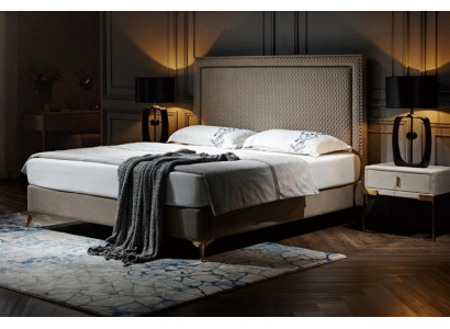 Doppelbett Bett Ehebett Design Luxus Luxur Polsterbett Designbett Leder Betten