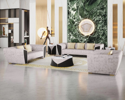 Moderne Sofagarnitur 3+2+1 Sitzer Luxus Couchen Sessel Wohnzimmer Möbel