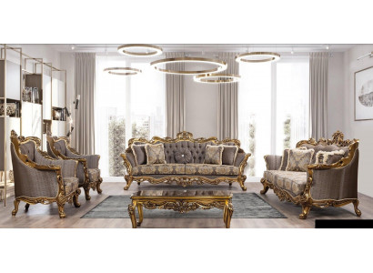 Luxus Garnitur Set 5tlg Sofagarnitur 3+3+1+1 Sitzer Couchtisch Sofa Sofas Sessel