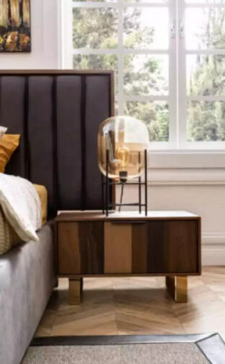 Schlafzimmer Design Set Garnitur Betten 2x Nachttische 4 tlg. Möbel Neu