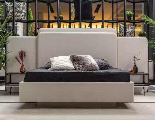 Makelloses modernes Designer-Bett für Ihr Schlafzimmer in Weiß	