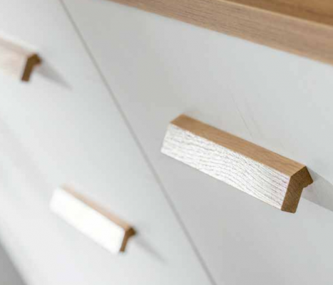 Wohnwand Wohnzimmer-Set Vitrine Lowboard Wandregal TV Tisch 5 tlgs