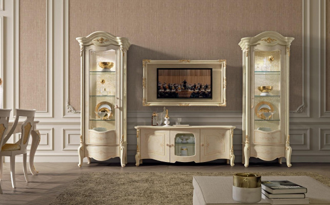 Vitrine Glas Schrank Vitrinen Wohnzimmer Schau Schränke Italienische Möbel NEU