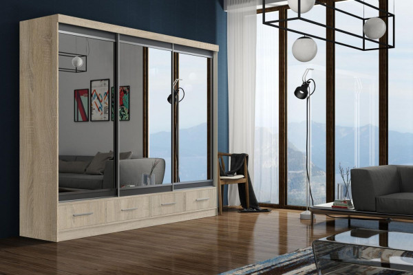 Schwebetüren Schrank Schrank Kleiderschrank Holz Hochglanz Schlafzimmer Schränk