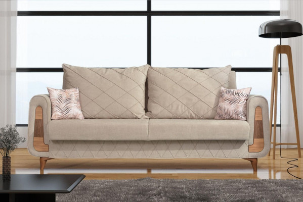 Designer Moderne Luxus Sofa 3 Sitzer Möbel Polster Textil Beige Couchen xxl Neu
