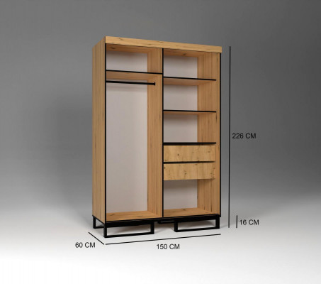 Modern Stil Kleiderschrank Design Möbel Schränke Schlafzimmer Beige Schrank Neu