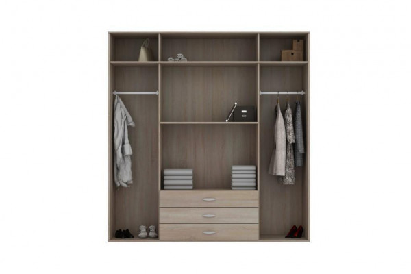 Schrank Holz Garderobe Schlafzimmer Schränke Moderner Stil Kleiderschrank Neu