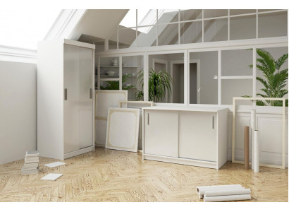 Regale Schränke Office Büro Universal Büro Akten Regal Schrank Vitrine Holz Neu