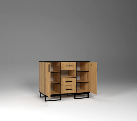 Wohnwände Kommoden Schrank Tisch neu 4tlg Wohnzimmer Set Vitrine Kommode