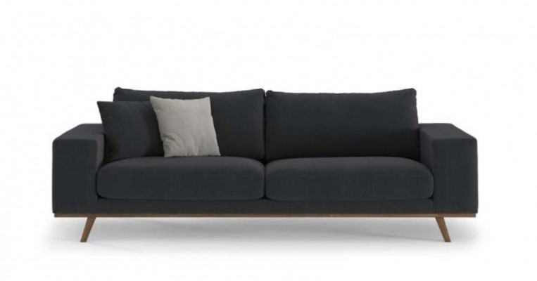 Graues Wohnzimmersofa Luxus Dreisitzer Polstercouch Moderne Möbel Stil