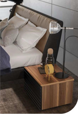 Schlafzimmer Set Bett 2x Nachttisch Komplette Möbel Betten Walnuss Natur