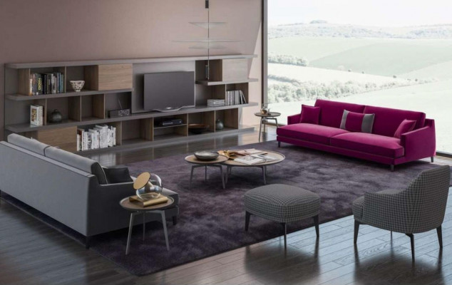 Rosa Dreisitzer Moderne Couch Wohnzimmer Sofas Stilmöbel Luxus Design