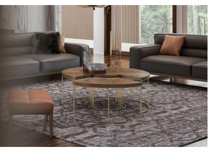 Moderner Runder Couchtisch Luxus Abstelltische Holzmöbel Wohnzimmertisch