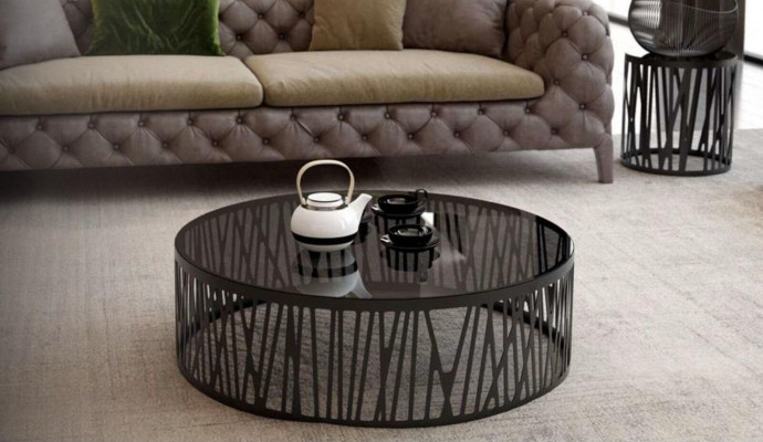 Moderner Designer Couchtisch Glastisch Beistelltische Set Wohnzimmer