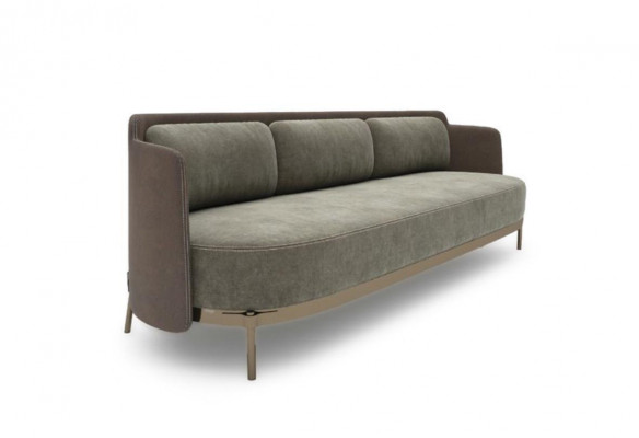 Modernes Sofa 3 Sitzer Wohnzimmer Polster Textil Luxus Couch 228cm Stoff