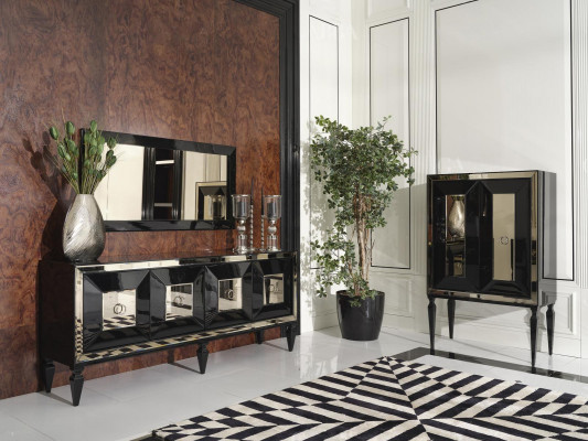 Großes Essecke Essgruppe Esszimmer Esstisch Stühle 10tlg Schwarz Holz