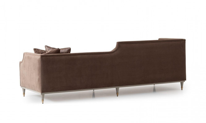 Sofagarnitur Viersitzer 4 Sitz Couchtisch Stoffsofa Polstersofa Braun