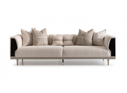 Luxus Dreisitzer Sofa 3 Sitzer Beige Polstersofa Stoffsofa Modern Sofa