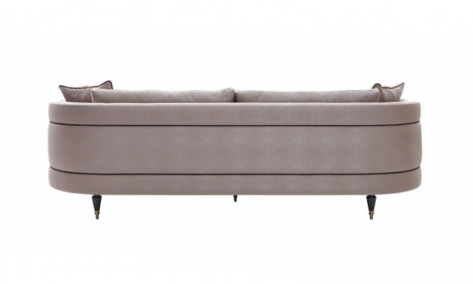 Stoffsofa Viersitzer Sofa 4 Sitzer Polstersofa Grau Modern Design