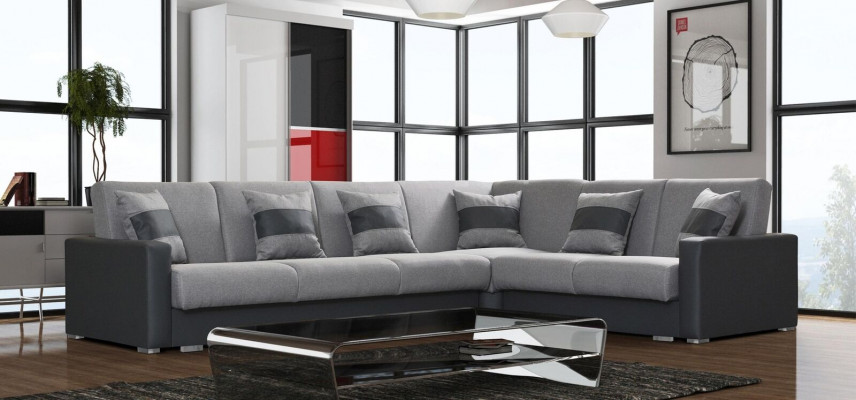 Design Couch Lounge Sofas Textil Neu Sofa L-form Sofa Wohnlandschaft Relax Sitz