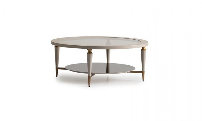 Couchtisch Beistelltisch Kaffeetisch Sofatisch Glas Wohnzimmer Beige