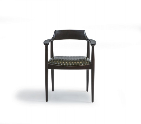 Esszimmer Design Stuhl mit Armlehnen Neu Möbel Sitz Schwarz Holzstuhl