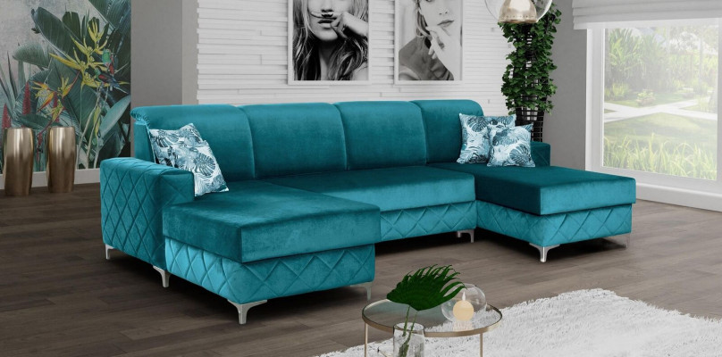 Modern Relax Sitz Luxus Möbel Wohnlandschaft Sofa Couch Ecksofa U-form Polster