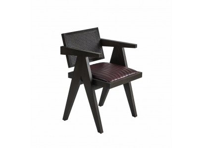 Holz stuhl Design Braun Armlehnstuhl Esszimmer Möbel Sitz Einrichtung Neu