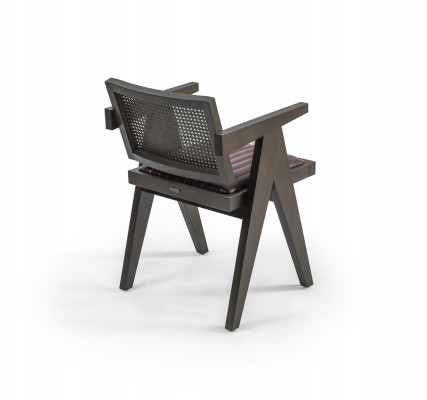 Holz stuhl Design Braun Armlehnstuhl Esszimmer Möbel Sitz Einrichtung Neu