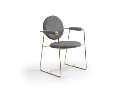 Esszimmerstuhl Designer Stuhl mit Armlehnen Modern Möbel Polsterstuhl