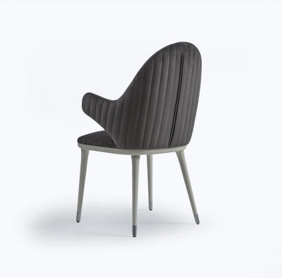 Grau Stuhl mit Armlehnen Modern Esszimmer Luxus Designer Möbel