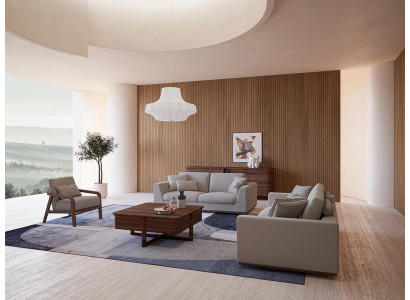 Wohnzimmer Grau Sofagarnitur 2x Sofas Zweisitzer Design Sessel Luxus Einrichtung