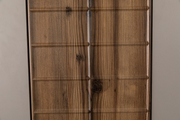 Schlafzimmer Moderne Garnitur Textil Doppelbett Holz Kleiderschrank 4tlg