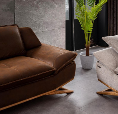 Modern Braun Farbe 3-Sitzer Sofa Komfort und Stil in einem Ensemble neu