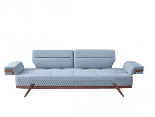 Modernes Sofas Designer Blauer 3-Sitzer Polstersofas Ledercouchen Neu