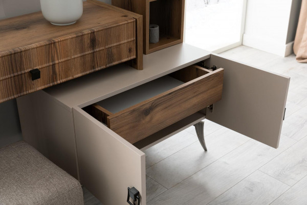 Moderner Schlafzimmer Holz Schminktisch Mit Spiegel Designer Luxus Möbel