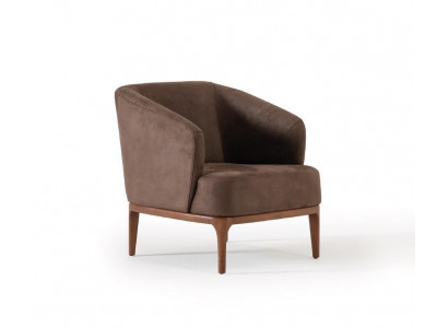 Brauner Wohnzimmer Luxus Sessel Designer Einsitzer Polster Lehnsessel