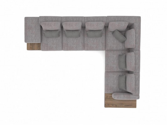 Designer Neu Ecksofa L-Form Grau Textil Möbel Wohnzimmer Einrichtung