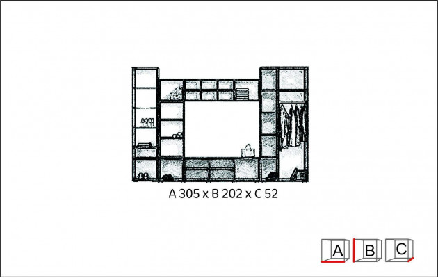 Wohnzimmer Wandregal TV Schrank Wandschränke Regal Holz Wohnzimmer Möbel Neu
