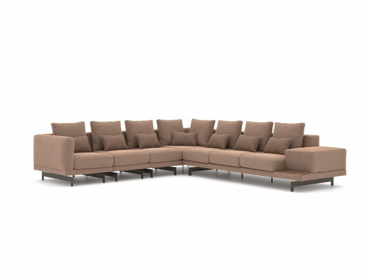 Luxus Designer Komplett Sofa Couch L-Form Einrichtung Holz Couchtisch Neu