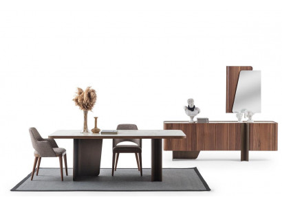  Esszimmer 7tlg Modern Set Esstisch Sideboard Buffet Spiegel Stühle