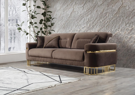  Luxus Wohnzimmer Set 3tlg. Luxus Sofagarnitur 3 + 3+ 1 Sitzer Neuheit