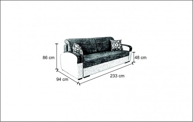 Wohnzimmer Design Couchen Polster Sofas Sitzmöbel Dreisitzer Sofa Schlafsofa Neu