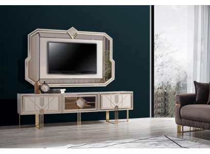  Modern Wohnzimmer Set Besteht aus Luxus RTV Lowboard und TV-Rahmen 2tlg
