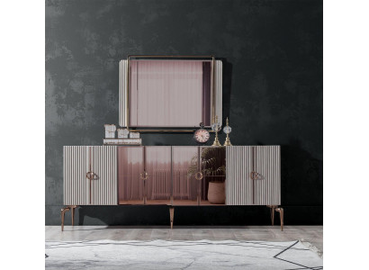  Modern Esszimmer Set Besteht aus Stilvoll Anrichte und Spiegel 2tlg