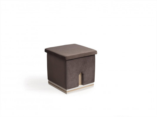  Designer Hocker Braun Luxus Polster Bank Sitz Relax Modern Stil neu