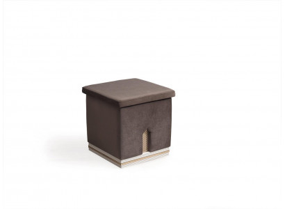  Designer Hocker Braun Luxus Polster Bank Sitz Relax Modern Stil neu