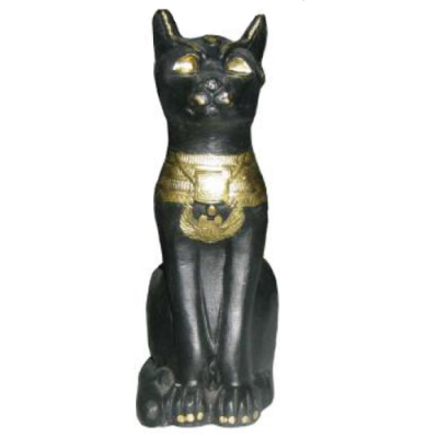Figur Ägyptische Katze Bastet Statuen Figuren Dekoration Kunststoff 18cm Ägypten