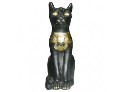 Figur Ägyptische Katze Bastet Statuen Figuren Dekoration Kunststoff 18cm Ägypten
